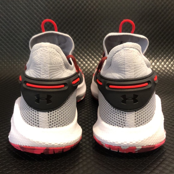 Under Armour Curry 6 Grey Grimson Mens Basketball Shoes - Picture 3 of 10